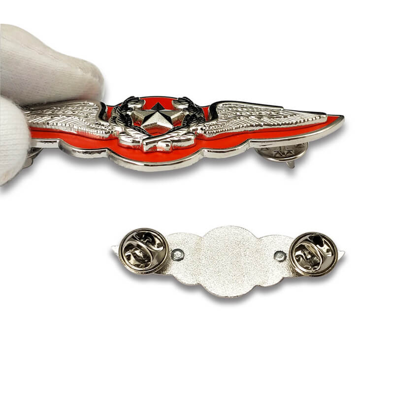 Pin del badge dell'anerza militare dell'argento del fabbricante del fabbricante