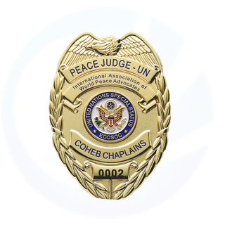 Badge di lavoro della polizia del giudice di pace un battitore